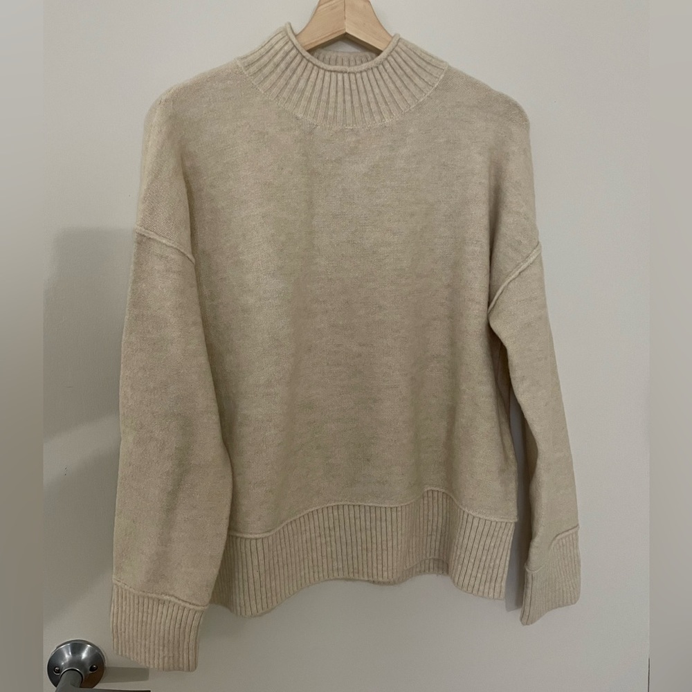 NWOT Universal Thread Oversized Mock Neck Sweater in Cream